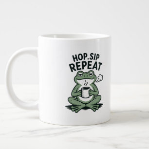 Grande Tasse Conception de café de grenouille drôle Hop Sip Rep