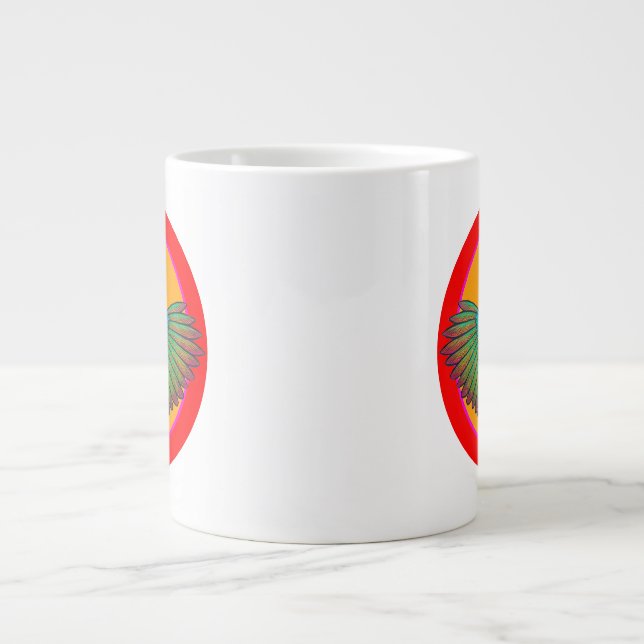 Grande Tasse Conception de cercle de poulet (Devant)