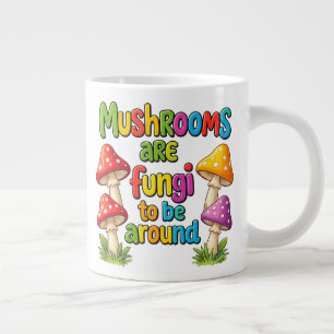 Grande Tasse Conception de champignons colorés, champignons de
