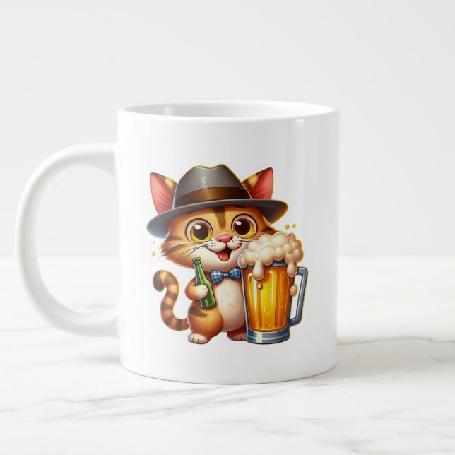 Grande Tasse Conception De Clipart Chat Et Bière-85244 (Gauche)