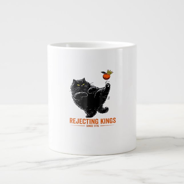 Grande Tasse Conception de drapeau patriotique Rejetant les roi (Devant)