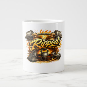 Grande Tasse Conception de forme physique de gym déchiré