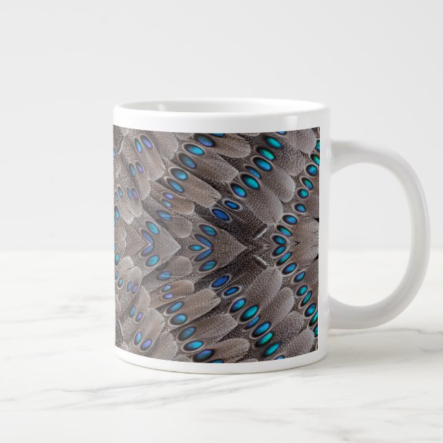 Grande Tasse Conception de fractale Plume de Faisan (Droite)