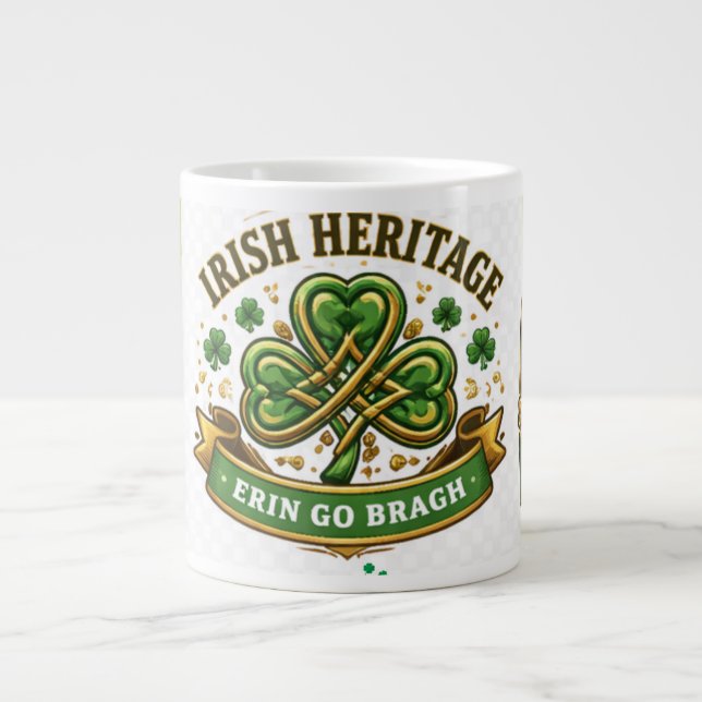 Grande Tasse Conception de la Saint-Patrick Lucky Shamrock (Devant)
