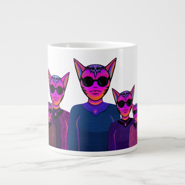 Grande Tasse Conception de personnages félins (Devant)