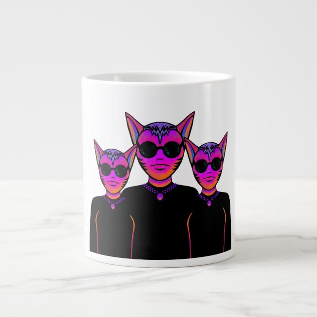 Grande Tasse Conception de personnages félins (Devant)