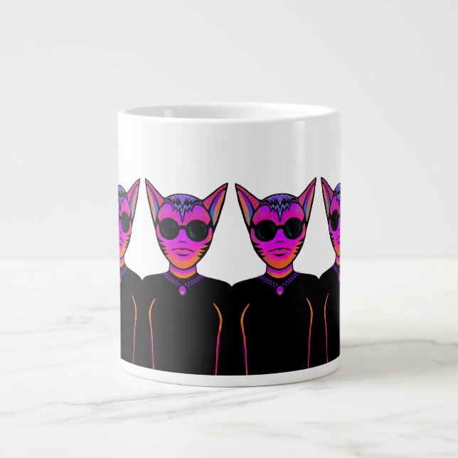 Grande Tasse Conception de personnages félins (Devant)