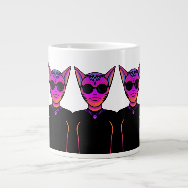 Grande Tasse Conception de personnages félins (Devant)