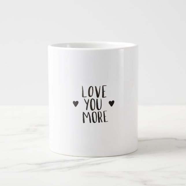 Grande Tasse Conception de style plus élégant Je t'aime  (Devant)