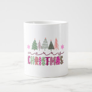 Grande Tasse Conception de sublimation d'arbre de Noël Boho mig