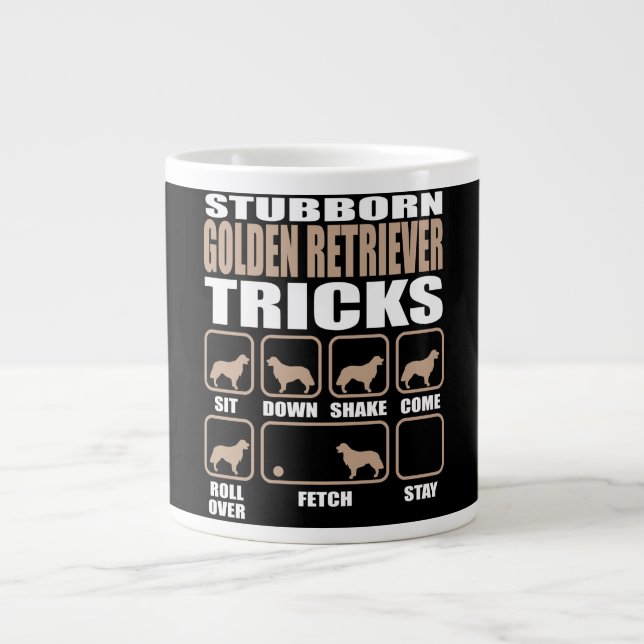 Grande Tasse Conception de Tricks Golden Retriever (Devant)