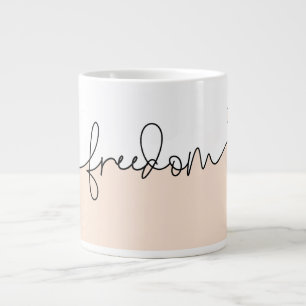 Grande Tasse Conception de typographie minimaliste de liberté