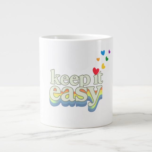 Grande Tasse Conception de typographie Rétro Fierté facile à vi (Devant)