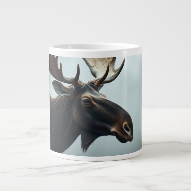 Grande Tasse Conception d'élan bleu  (Devant)