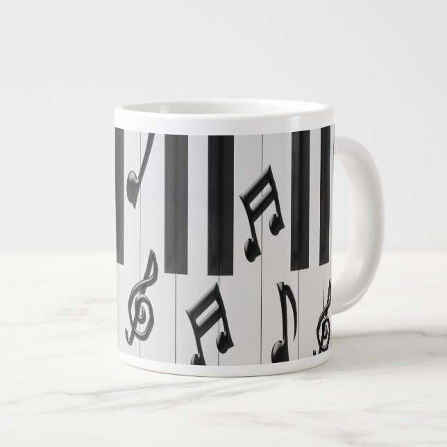 Grande Tasse Conception du clavier de piano (Devant droit)