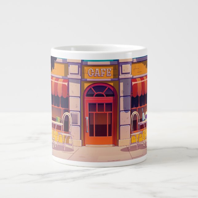 Grande Tasse Conception enveloppante de café mignon (Devant)