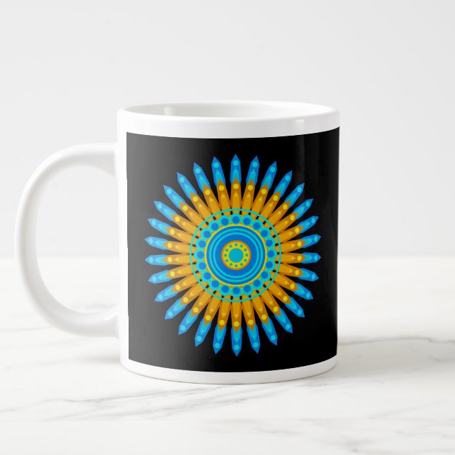 Grande Tasse Conception géométrique Mandala Art Circle 48256 (Gauche)