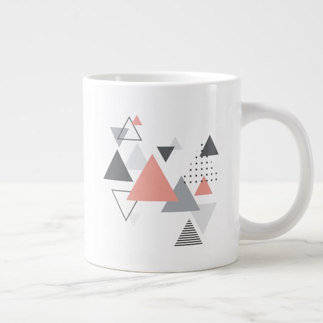 Grande Tasse Conception géométrique scandinave Abstraite (Droite)