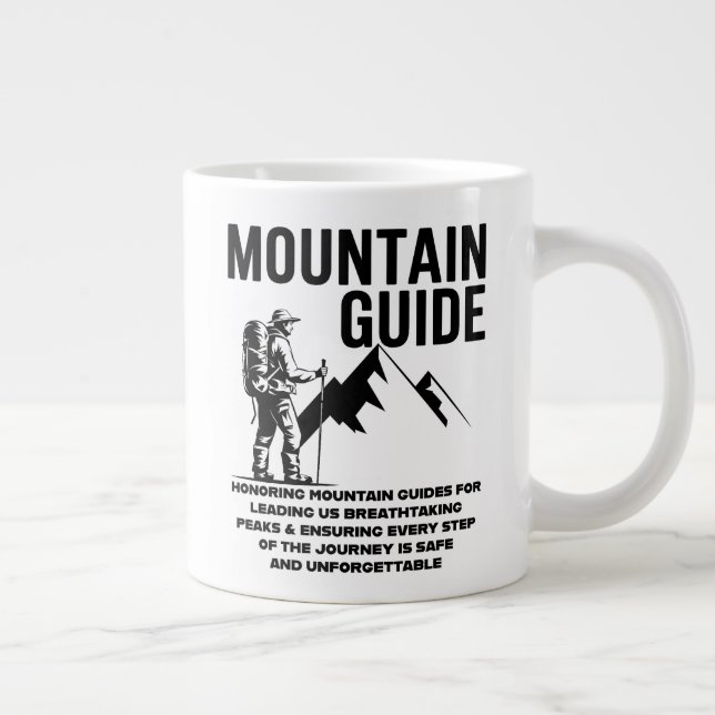 Grande Tasse Conception Graphique d'Aventure de Randonnée Guide (Droite)