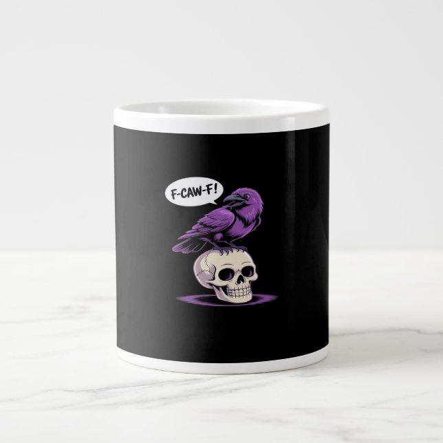 Grande Tasse Conception graphique d'humour d'Halloween de crâne (Devant)