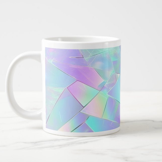 Grande Tasse Conception iridescente sarcelle et violet (Gauche)