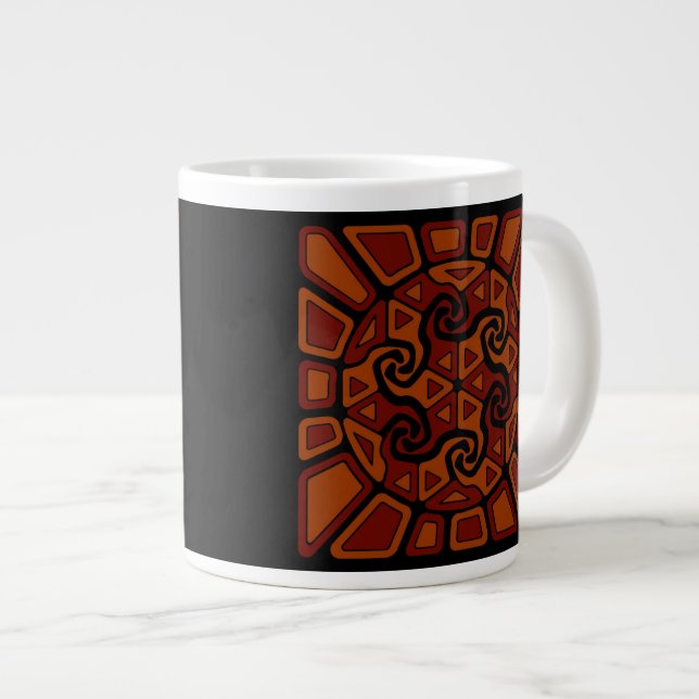 Grande Tasse Conception joyeuse du soleil (Devant droit)