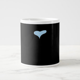 Grande Tasse Conception minimale d'amour plus bleu Style 
