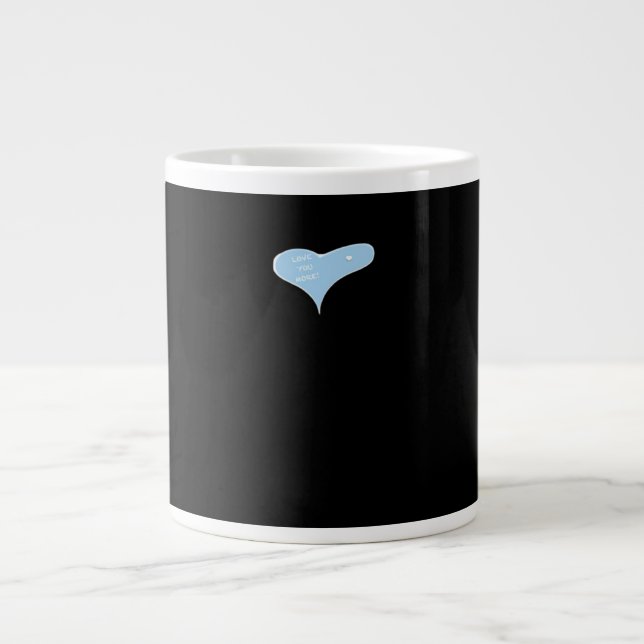 Grande Tasse Conception minimale d'amour plus bleu Style  (Devant)