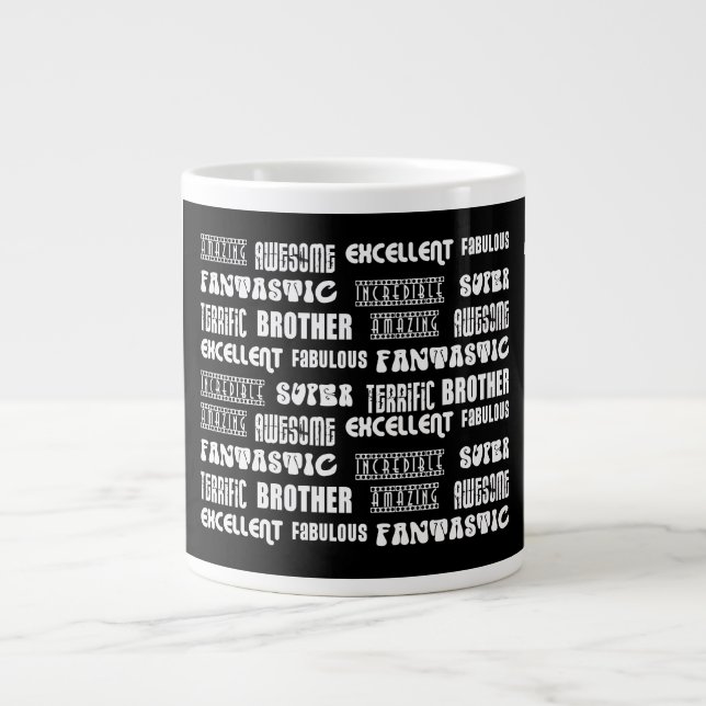 Grande Tasse Conception moderne Cool pour Frères : Mots positif (Devant)
