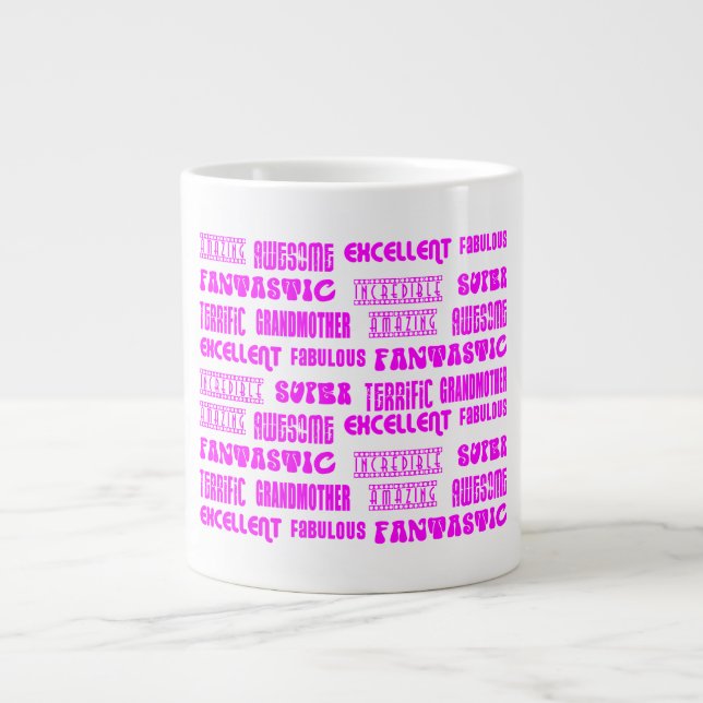 Grande Tasse Conception moderne rose Cool 4 Grandmères Positive (Devant)