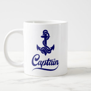 Grande Tasse Conception nautique d'ancre de voilier capitaine
