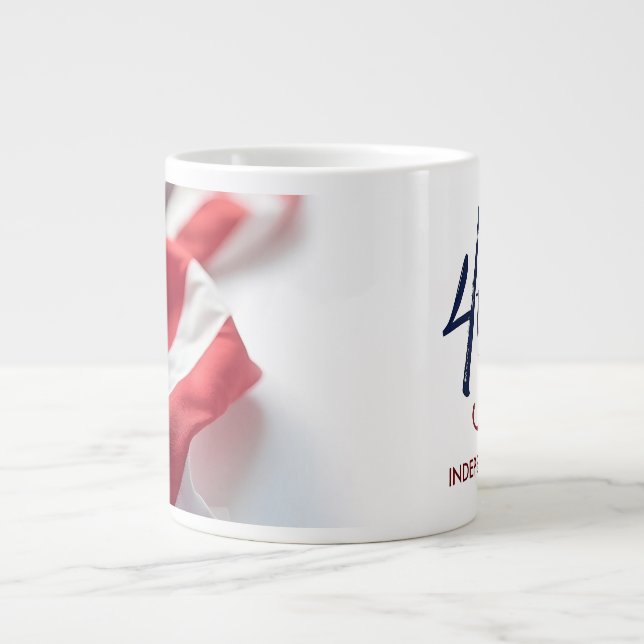 Grande Tasse Conception patriotique de la fête de l'Indépendanc (Devant)