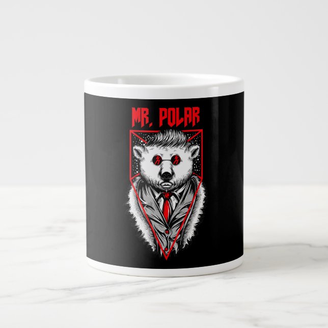 Grande Tasse Conception polaire Un drôle d'ours polaire Amoureu (Devant)