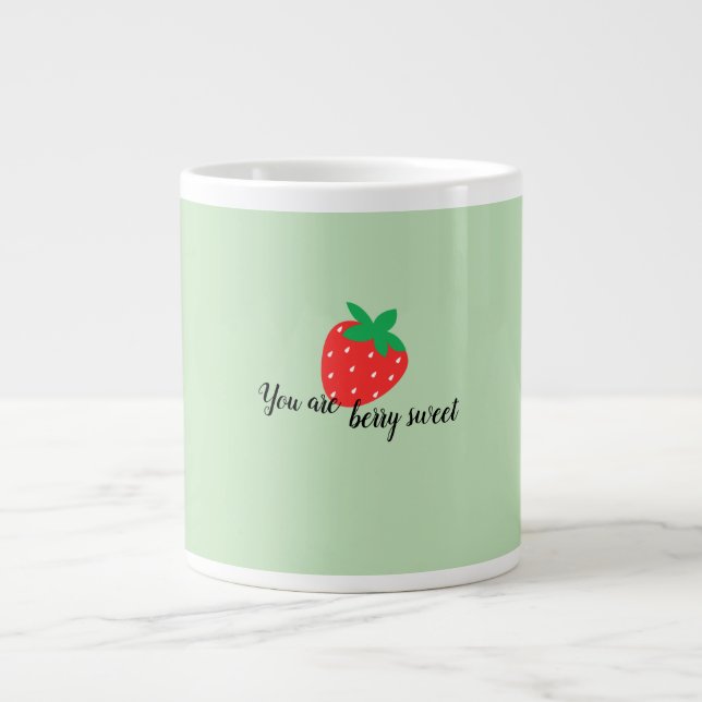 Grande Tasse Conception simple de fraises (Devant)
