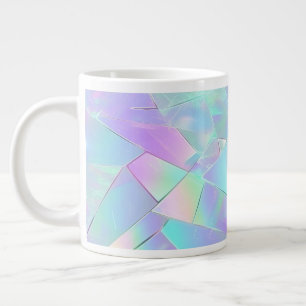 Grande Tasse Conception turquoise et violette Iridescente