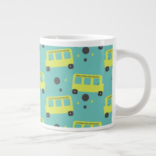 Grande Tasse Conducteur de Bus Scolaire Confettis Jaunes Enseig