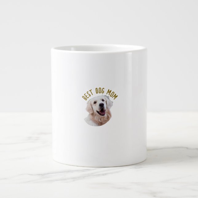 Grande Tasse Confort et élégance Mug-Best Chien Maman (Devant)