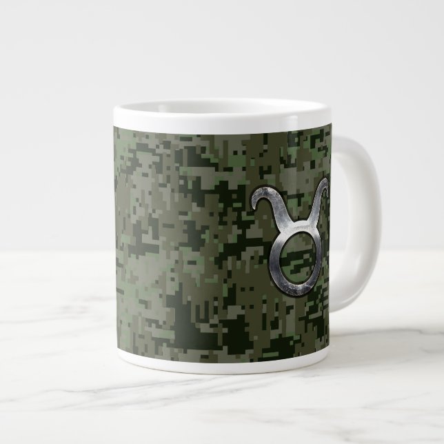 Grande Tasse Connexion Taurus au Camouflage numérique vert Wood (Devant droit)
