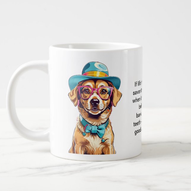 Grande Tasse Conseil Drôle D'Un Chien (Gauche)