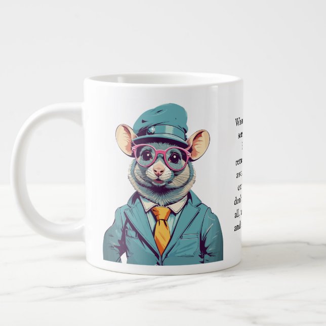 Grande Tasse Conseil Drôle D'Un Rat (Gauche)