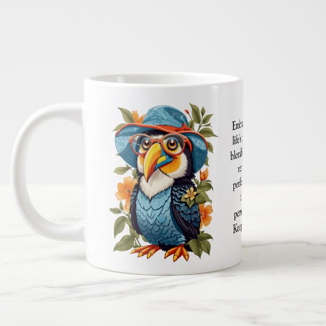Grande Tasse Conseil Drôle D'Un Toucan (Gauche)