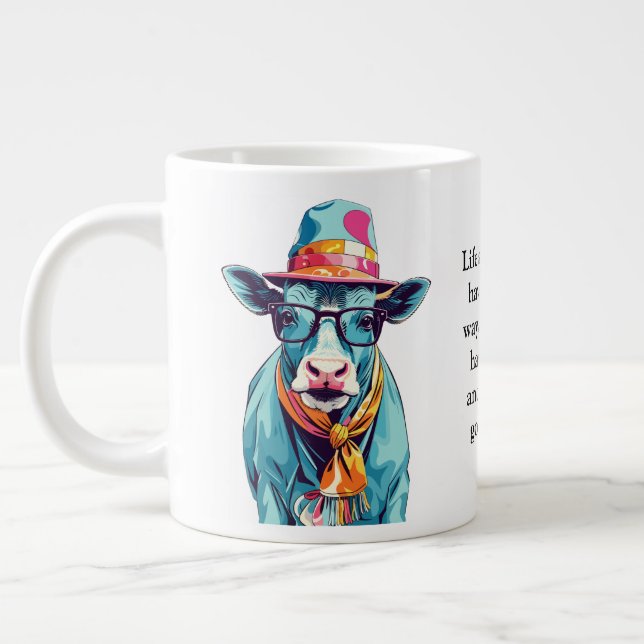 Grande Tasse Conseil Drôle D'Une Vache (Gauche)