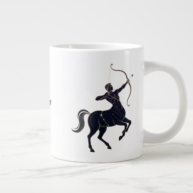 Grande Tasse Constellation du Sagittaire - Art linéaire du zodi (Droite)