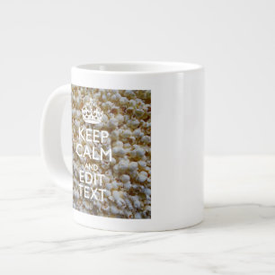 Grande Tasse CONTINUEZ LE CALME ET votre texte sur le Décor Pop