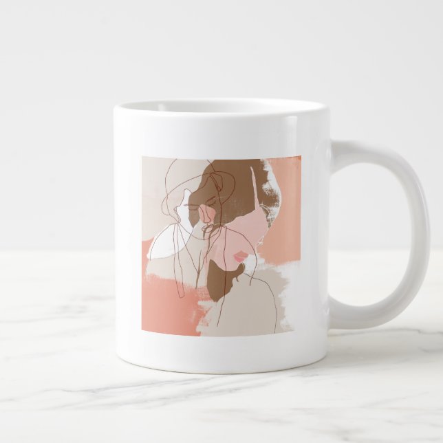 Grande Tasse Contour peint Portrait féminin (Droite)