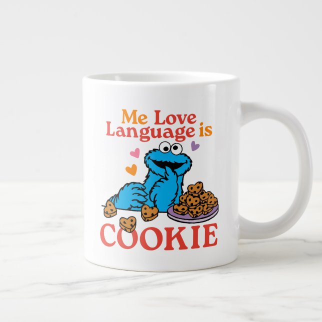 Grande Tasse Cookie Monster | Citation de la Saint Valentin (Droite)