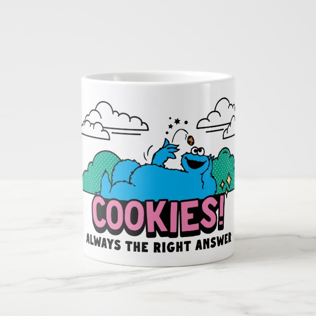 Grande Tasse Cookie Monster | Les cookies sont toujours la bonn (Devant)