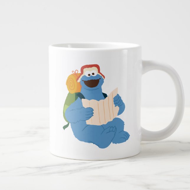 Grande Tasse Cookie Monster lisant une carte (Droite)