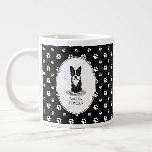 Grande Tasse Cool Boston Terrier avec lunettes de soleil (noir)
