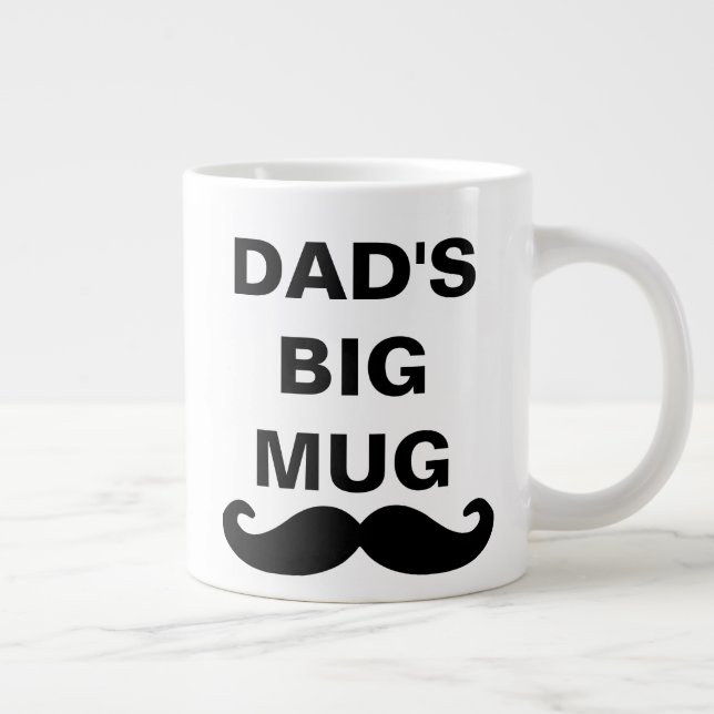 Grande Tasse Cool noir et blanc Fête des pères papa's Big (Droite)